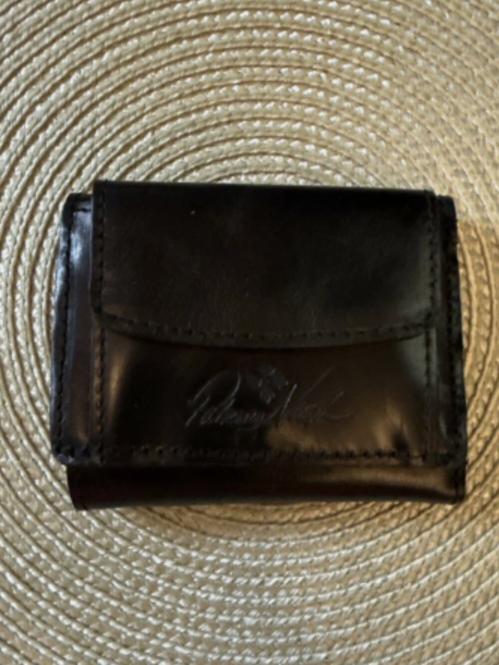 Patricia Nash Leather Libby Flap Wallet-Black A669840 NEW